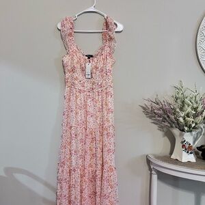 Trixxi Floral Pink Maxi Dress